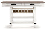 Valebeck Counter Height Dining Table and 6 Barstools