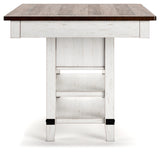 Valebeck Counter Height Dining Table and 6 Barstools