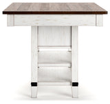 Valebeck Counter Height Dining Table and 6 Barstools