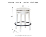 Valebeck Counter Height Dining Table and 8 Barstools