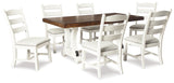Furniture City Houma - Ashley Furniture - Valebeck Dining Table and 6 Chairs - Dining Table and 6 Chairs - D546D6