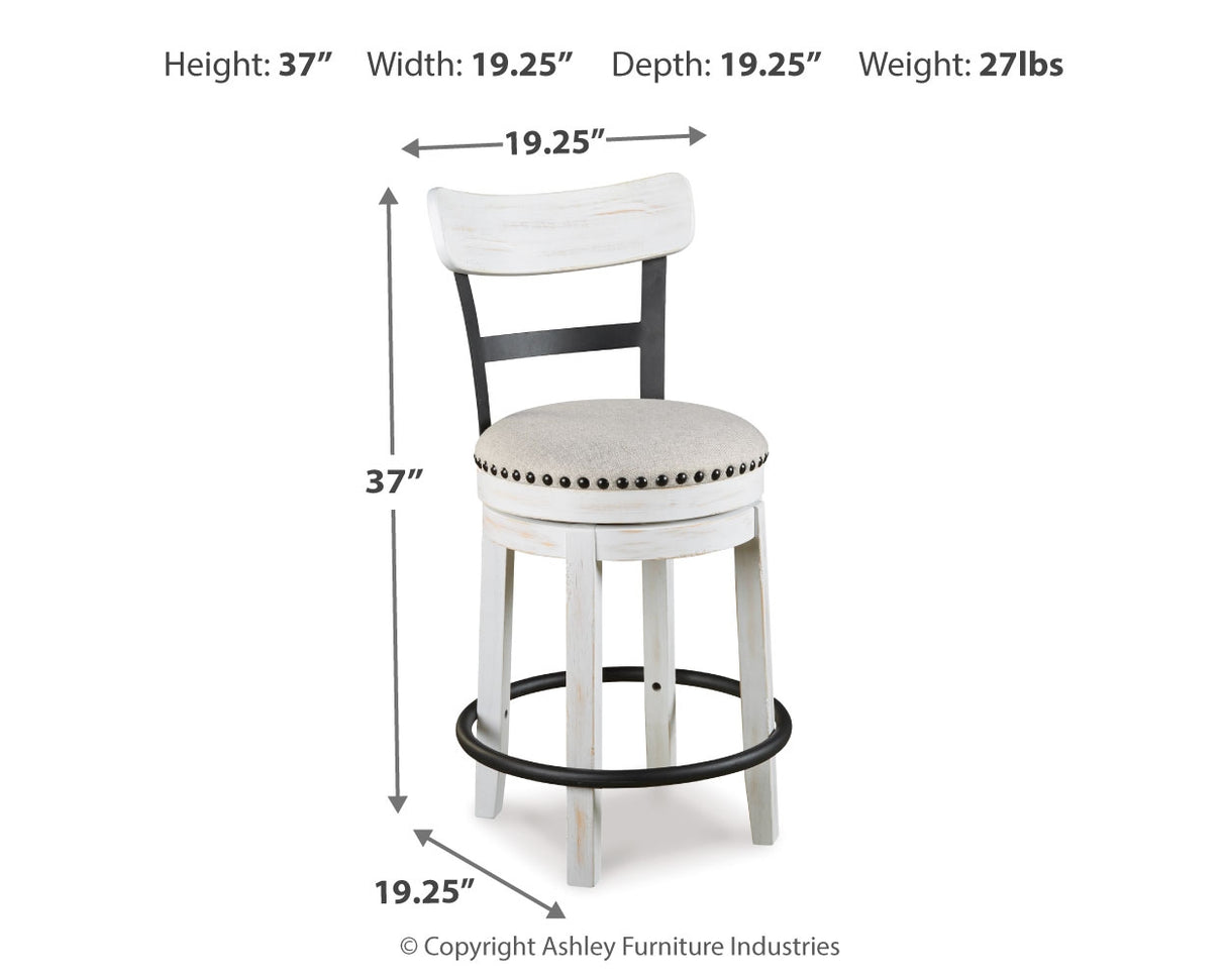 Valebeck Counter Height Dining Table and 8 Barstools