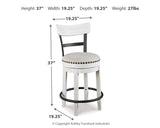 Valebeck Counter Height Dining Table and 8 Barstools