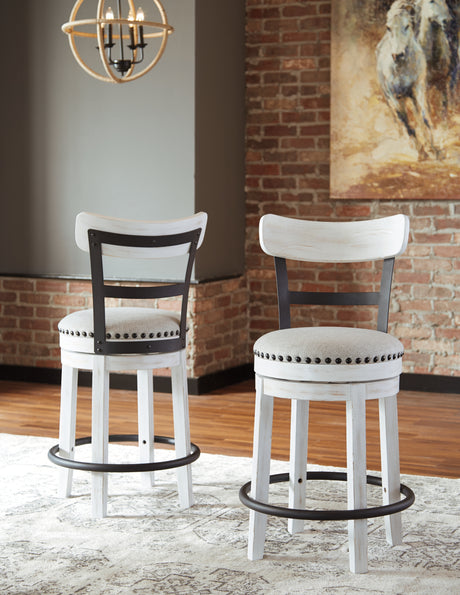 Furniture City Houma - Ashley Furniture - Valebeck Counter Height Barstool (Set of 2) - Counter Height Barstool (Set of 2) / Multi - D546-524X2