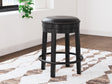 Furniture City Houma - Ashley Furniture - Valebeck Counter Height Barstool - UPH Swivel Stool (1/CN) / Black - D546-824