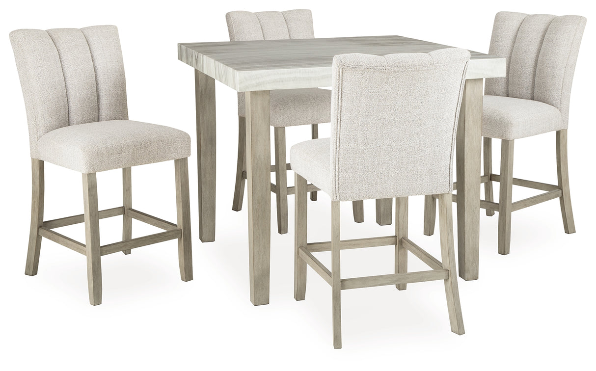 Larawyn Counter Height Dining Table and 4 Barstools