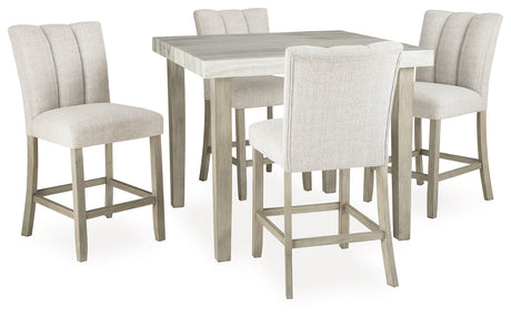 Larawyn Counter Height Dining Table and 4 Barstools