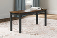 Furniture City Houma - Ashley Furniture - Owingsville Dining Room - Rectangular Dining Room Table / Black/Brown / 60"W x 36"D x 30"H - D580-25