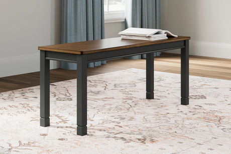 Furniture City Houma - Ashley Furniture - Owingsville Dining Room - Rectangular Dining Room Table / Black/Brown / 60"W x 36"D x 30"H - D580-25