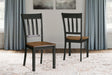 Furniture City Houma - Ashley Furniture - Owingsville Dining Chair (Set of 2) - Dining Chair (Set of 2) / Black/Brown - D580-02X2