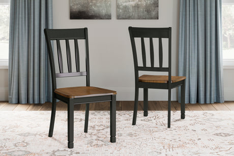 Furniture City Houma - Ashley Furniture - Owingsville Dining Chair (Set of 2) - Dining Chair (Set of 2) / Black/Brown - D580-02X2