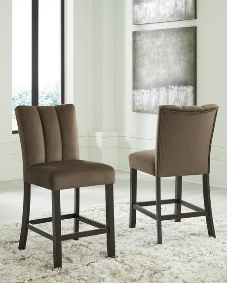 Furniture City Houma - Ashley Furniture - Jeshina Counter Height Barstool (Set of 2) - Counter Height Barstool (Set of 2) / Mocha - PCD581-124X2