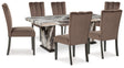 Furniture City Houma - Ashley Furniture - Jeshina Dining Table and 6 Chairs - Dining Table and 6 Chairs / Dark Brown - PCD581D5