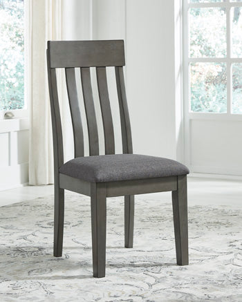 Furniture City Houma - Ashley Furniture - Hallanden Dining Chair (Set of 2) - Dining Chair (Set of 2) / Two-tone Gray - D589-01X2