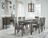 Furniture City Houma - Ashley Furniture - Hallanden Dining Table, 6 Chairs and Server - Dining Table, 6 Chairs and Server - D589D5