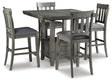 Furniture City Houma - Ashley Furniture - Hallanden Counter Height Dining Table and 4 Barstools - Counter Height Dining Table and 4 Barstools - D589D3
