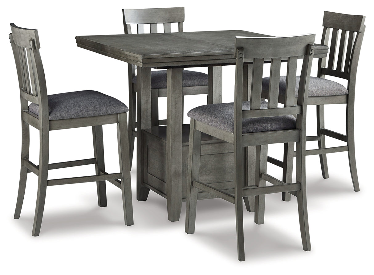 Furniture City Houma - Ashley Furniture - Hallanden Counter Height Dining Table and 4 Barstools - Counter Height Dining Table and 4 Barstools - D589D3