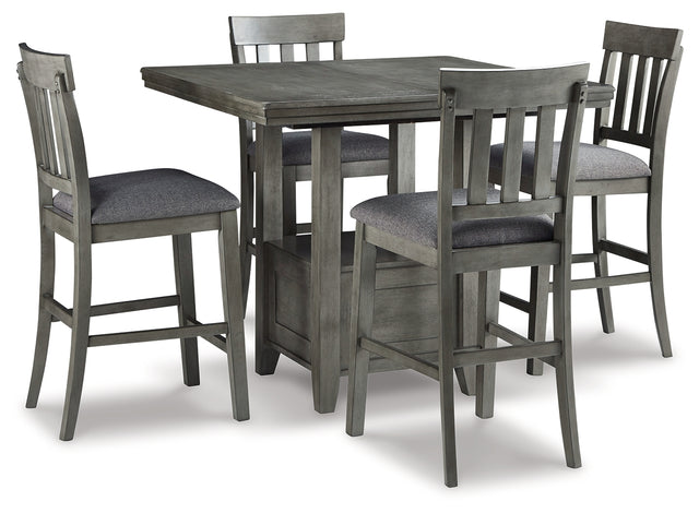 Furniture City Houma - Ashley Furniture - Hallanden Counter Height Dining Table and 4 Barstools - Counter Height Dining Table and 4 Barstools - D589D3