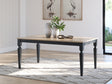 Furniture City Houma - Ashley Furniture - Brenkerton Dining Table - Rectangular Dining Room Table / Grayish Brown/Black - PCD591-25