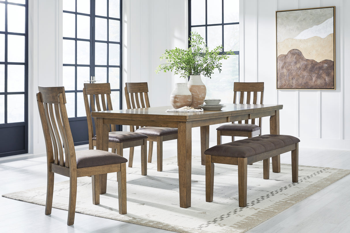 Urbinforte Extension Dining Table, 4 Chairs and Bench