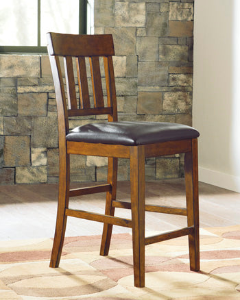 Furniture City Houma - Ashley Furniture - Ralene Counter Height Bar Stool (Set of 2) - Counter Height Bar Stool (Set of 2) / Medium Brown - D594-124X2