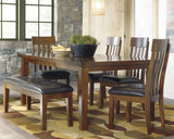 Furniture City Houma - Ashley Furniture - Ralene Dining Table and 4 Chairs and Bench - Dining Table and 4 Chairs and Bench - D594D2