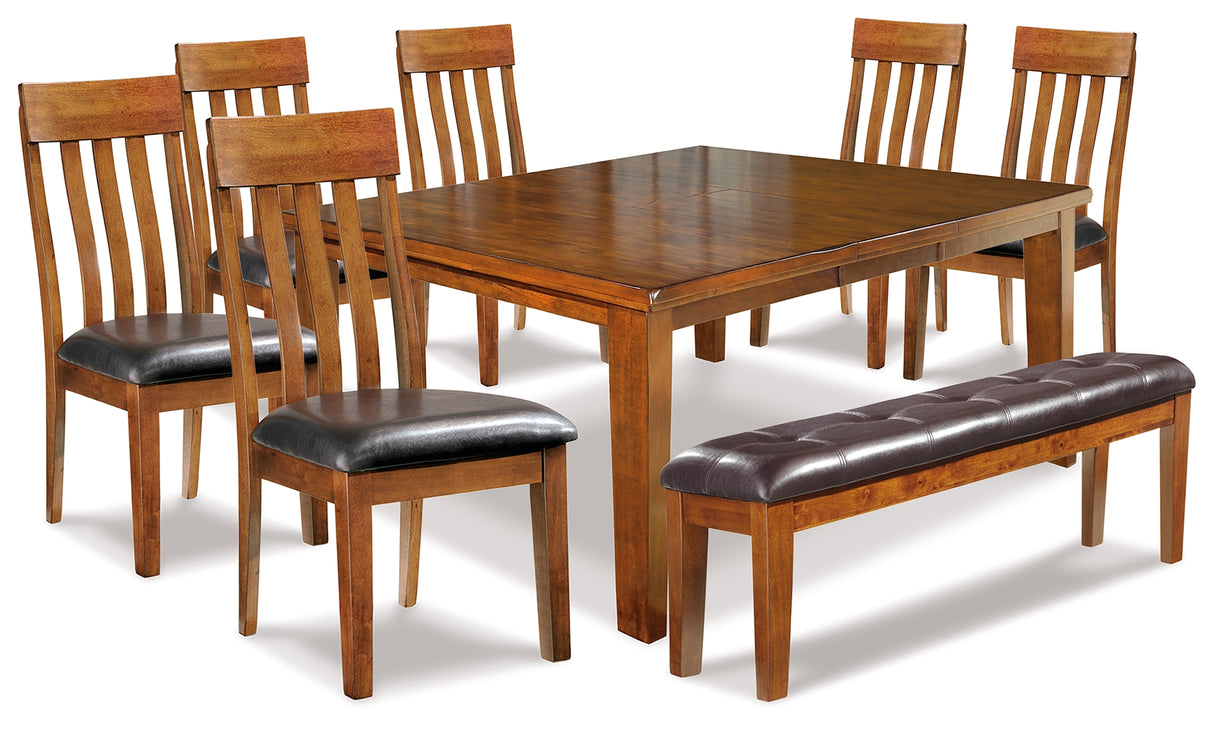 Furniture City Houma - Ashley Furniture - Ralene Dining Table and 6 Chairs and Bench - Dining Table and 6 Chairs and Bench - D594D10