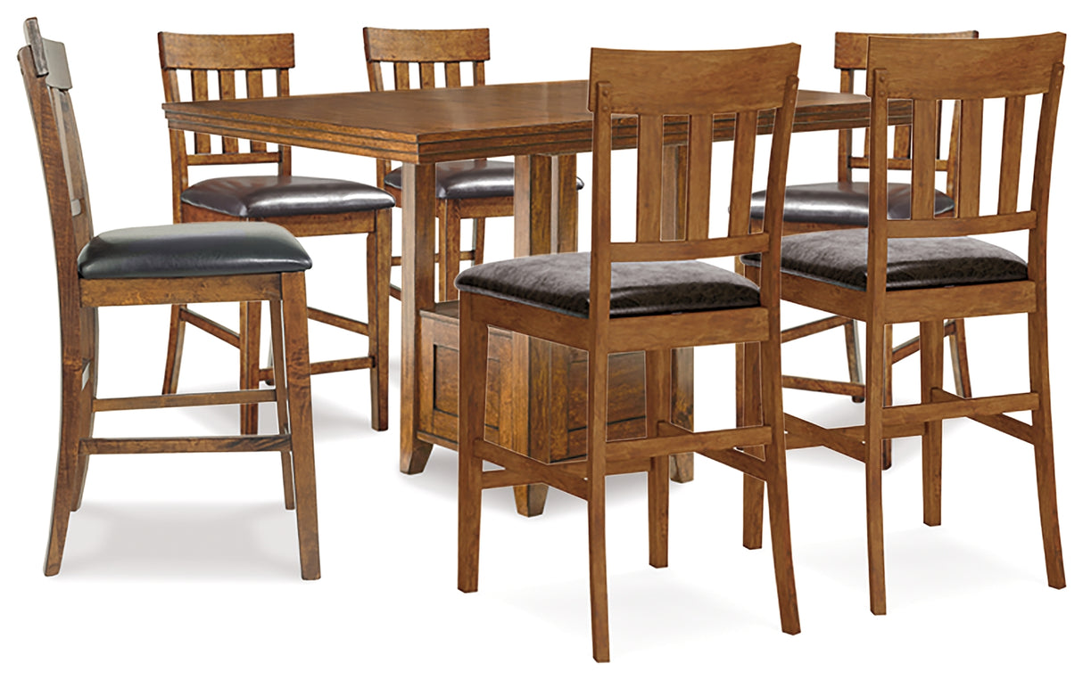 Furniture City Houma - Ashley Furniture - Ralene Counter Height Dining Table and 6 Barstools - Counter Height Dining Table and 6 Barstools - D594D5