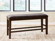 Furniture City Houma - Ashley Furniture - Haddigan Counter Height Dining Bench - DBL Counter UPH Bench (1/CN) - D596-09