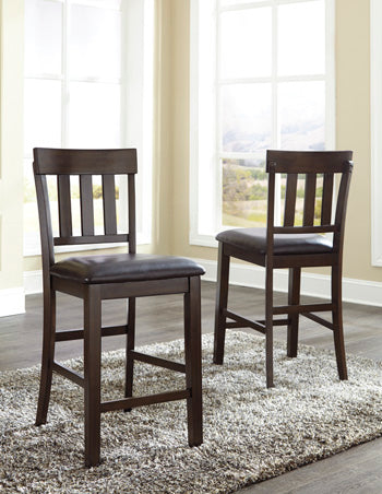 Furniture City Houma - Ashley Furniture - Haddigan Counter Height Bar Stool (Set of 2) - Counter Height Bar Stool (Set of 2) / Dark Brown - D596-124X2