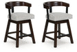 Furniture City Houma - Ashley Furniture - Haddigan Counter Height Barstool (Set of 2) - Counter Height Barstool (Set of 2) / Dark Brown - D596-224X2