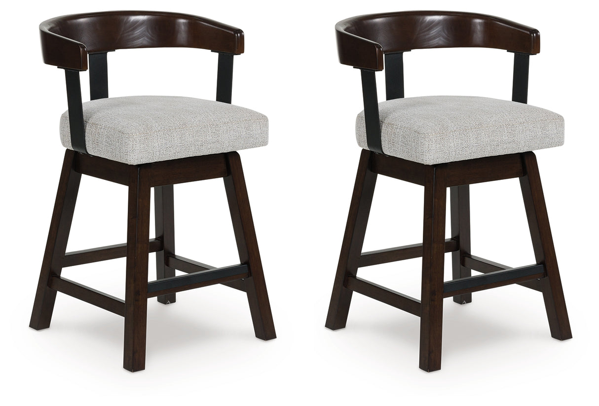Furniture City Houma - Ashley Furniture - Haddigan Dining Room - Counter Height Barstool (Set of 2) / Dark Brown - D596-224X2