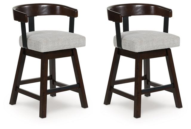 Furniture City Houma - Ashley Furniture - Haddigan Counter Height Barstool (Set of 2) - Counter Height Barstool (Set of 2) / Dark Brown - D596-224X2