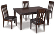 Furniture City Houma - Ashley Furniture - Haddigan Dining Table and 4 Chairs - Dining Table and 4 Chairs - D596D1