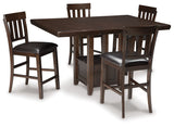 Furniture City Houma - Ashley Furniture - Haddigan Counter Height Dining Table with 4 Barstools - Counter Height Dining Table with 4 Barstools - D596D5