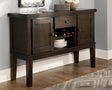 Furniture City Houma - Ashley Furniture - Haddigan Dining Server - Dining Room Server / Dark Brown - D596-60
