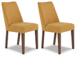 Furniture City Houma - Ashley Furniture - Lyncott Dining Chair (Set of 2) - Dining Chair (Set of 2) / Mustard/Brown - D615-04X2