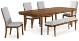 Furniture City Houma - Ashley Furniture - Lyncott Extension Dining Table, 4 Chairs and Bench - Extension Dining Table, 4 Chairs and Bench - D615D5