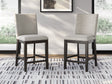 Furniture City Houma - Ashley Furniture - Neymorton Counter Height Barstool (Set of 2) - Counter Height Barstool (Set of 2) / Dark Grayish Brown - D618-124X2