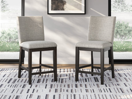 Furniture City Houma - Ashley Furniture - Neymorton Counter Height Barstool (Set of 2) - Counter Height Barstool (Set of 2) / Dark Grayish Brown - D618-124X2