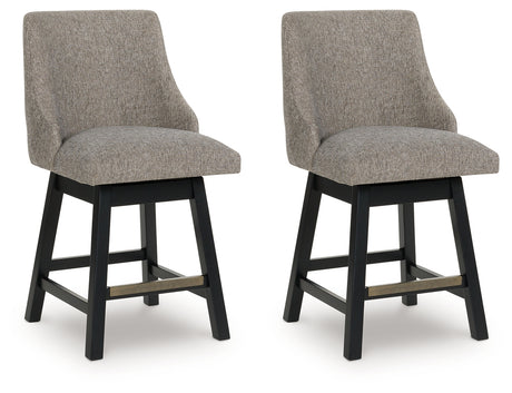 Furniture City Houma - Ashley Furniture - Neymorton Counter Height Barstool (Set of 2) - Counter Height Barstool (Set of 2) / Dark Grayish Brown - D618-224X2