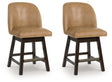 Furniture City Houma - Ashley Furniture - Neymorton Counter Height Barstool (Set of 2) - Counter Height Barstool (Set of 2) / Dark Grayish Brown - D618-324X2