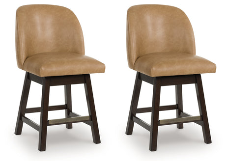 Furniture City Houma - Ashley Furniture - Neymorton Counter Height Barstool (Set of 2) - Counter Height Barstool (Set of 2) / Dark Grayish Brown - D618-324X2