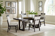 Furniture City Houma - Ashley Furniture - Neymorton Dining Table and 4 Chairs - Dining Table and 4 Chairs / Dark Grayish Brown - D618D1