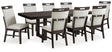 Furniture City Houma - Ashley Furniture - Neymorton Dining Table and 8 Chairs - Dining Table and 8 Chairs / Dark Grayish Brown - D618D3