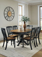 Furniture City Houma - Ashley Furniture - Clorazi Extension Dining Table and 6 Chairs - Extension Dining Table and 6 Chairs - PCD619D3