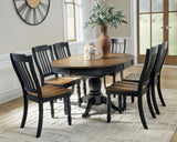 Clorazi Extension Dining Table and 6 Chairs