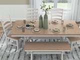Purlaney Extension Dining Table, 4 Chairs and Bench