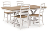 Purlaney Extension Dining Table and 4 Chairs