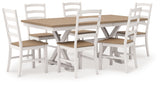 Purlaney Extension Dining Table and 6 Chairs